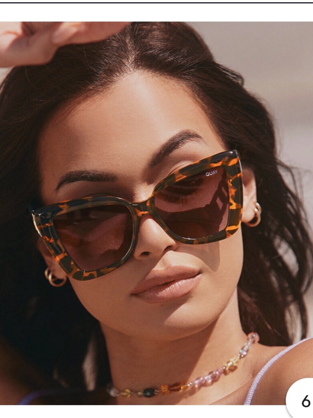 Quay Australia Tortoiseshell Sunglasses with Brown Lenses